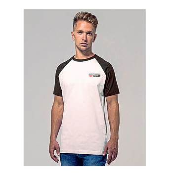 Raglan-t Vit/Svart Unisex