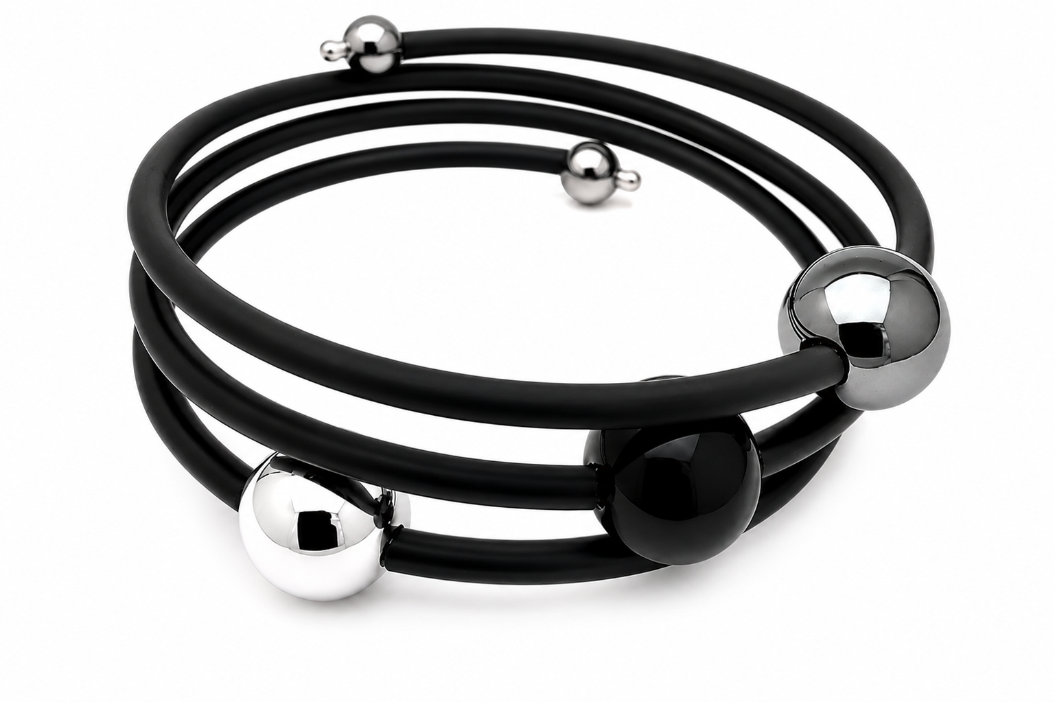 Mimmi Armband (Silver /Onyx Hematit)