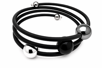 Mimmi Armband (Silver /Onyx Hematit)