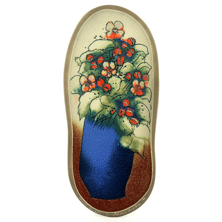 Heljä Liukko-Sundström (1986) Wall Plaque with Flower Vase Motif 39 cm