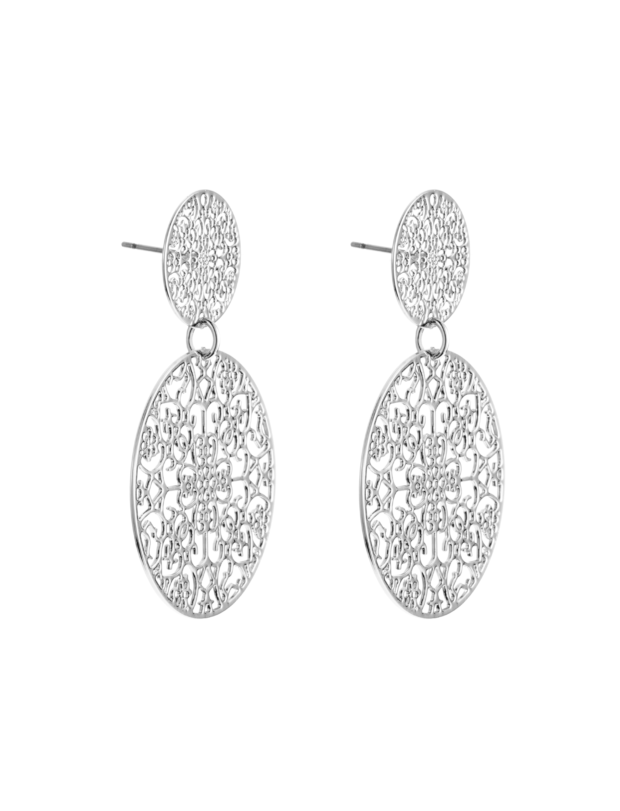 Double spinn earring, silver - 5