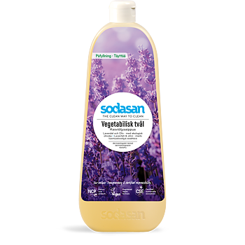 Sodasan Vegetabilisk Flytande Tvål Lavendel och Oliv Ekologisk 1 L Refill