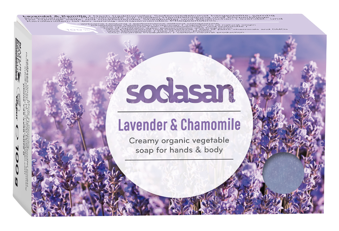 Sodasan Lavendel & Kamomill Ekologisk Fast Tvål 100 g