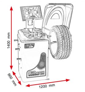 CORMACH DÄCKBALANSERINGSMASKIN MEC 810 VD - 2