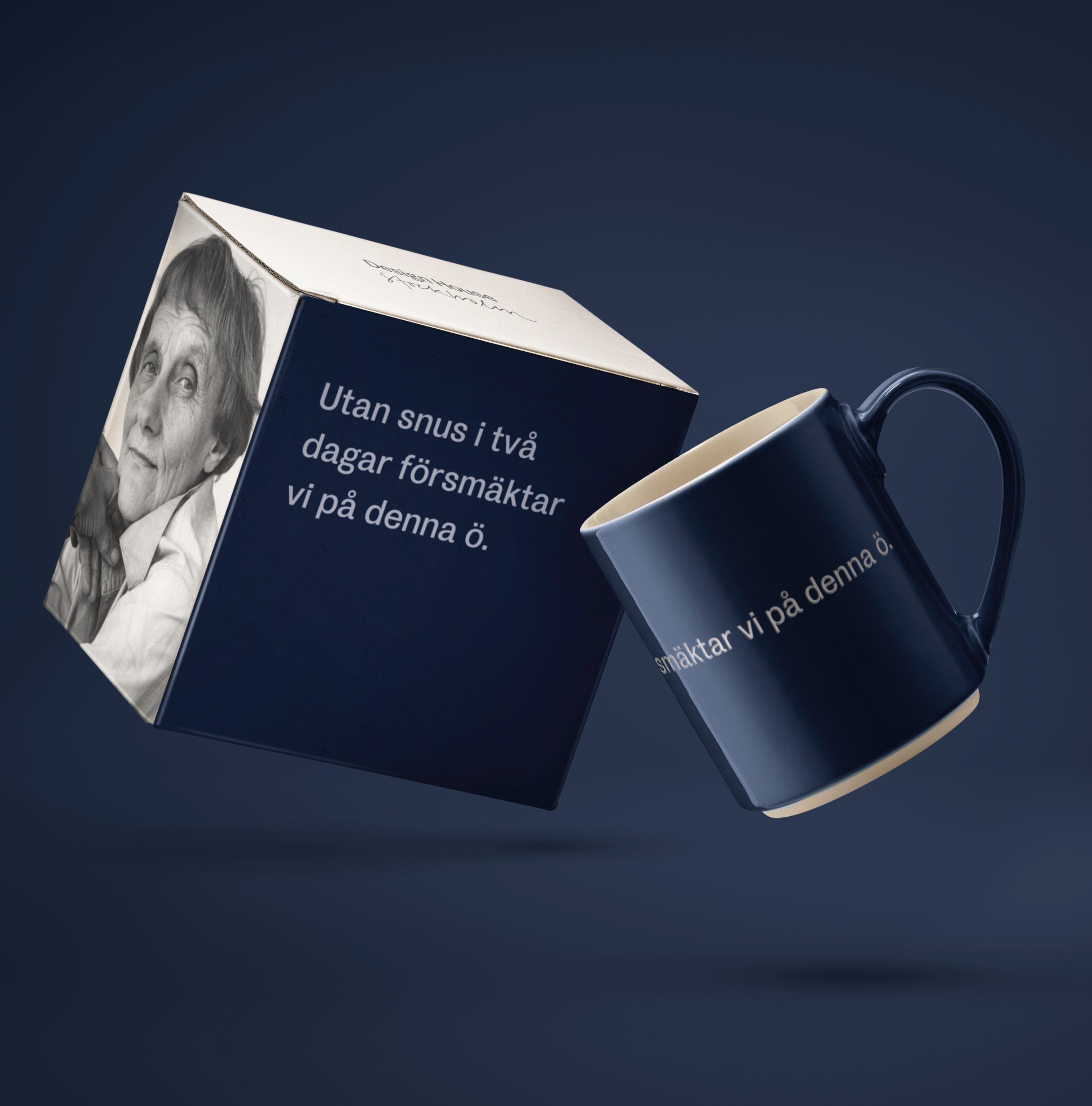 Astrid Lindgren Citat Mugg - "Utan snus i två dagar försmäktar vi på denna ö" - 2