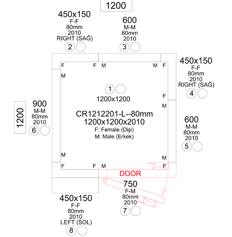 Kylrum/Frysrum 1200x1200mm, VIRTUS GROUP - 2
