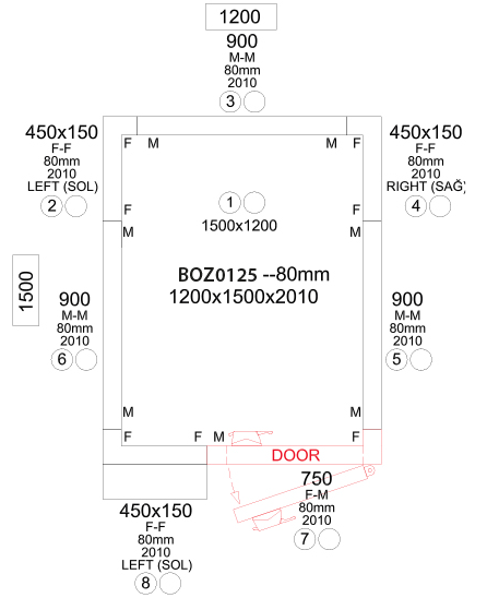 Kylrum/Frysrum 1200x1500mm, VIRTUS GROUP - 2