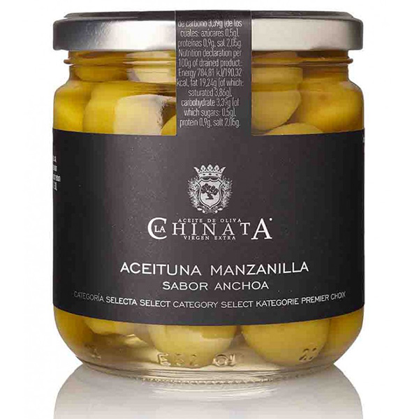 La Chinata Manzanillaoliver med smak av ansjovis, 340 g