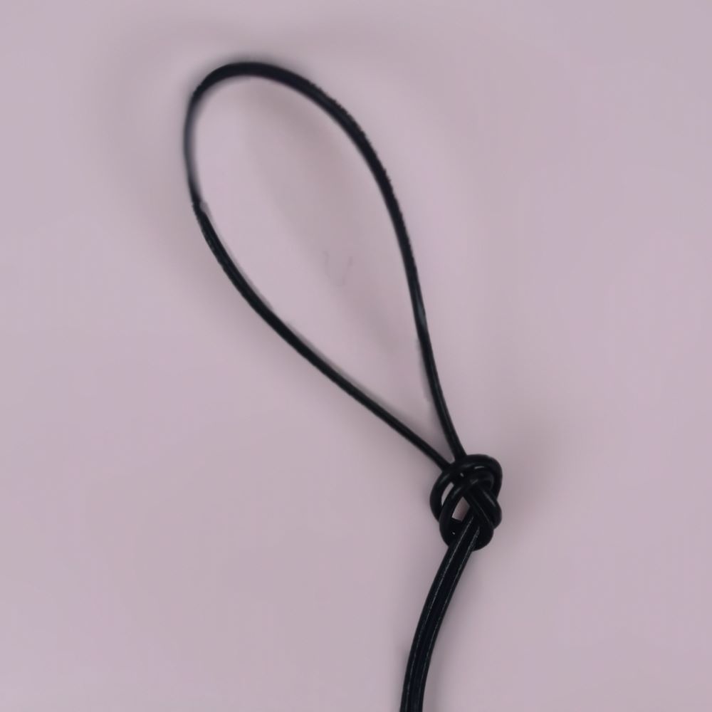 Runt läderband 2 mm – svart, 3 meter - 3