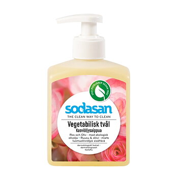 Sodasan Vegetabilisk Tvål Ros & Oliv Ekologisk 300 ml