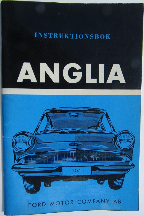 1961 Ford Anglia Instruktionsbok