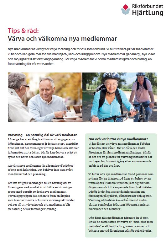 Tips och råd - Värva medlemmar