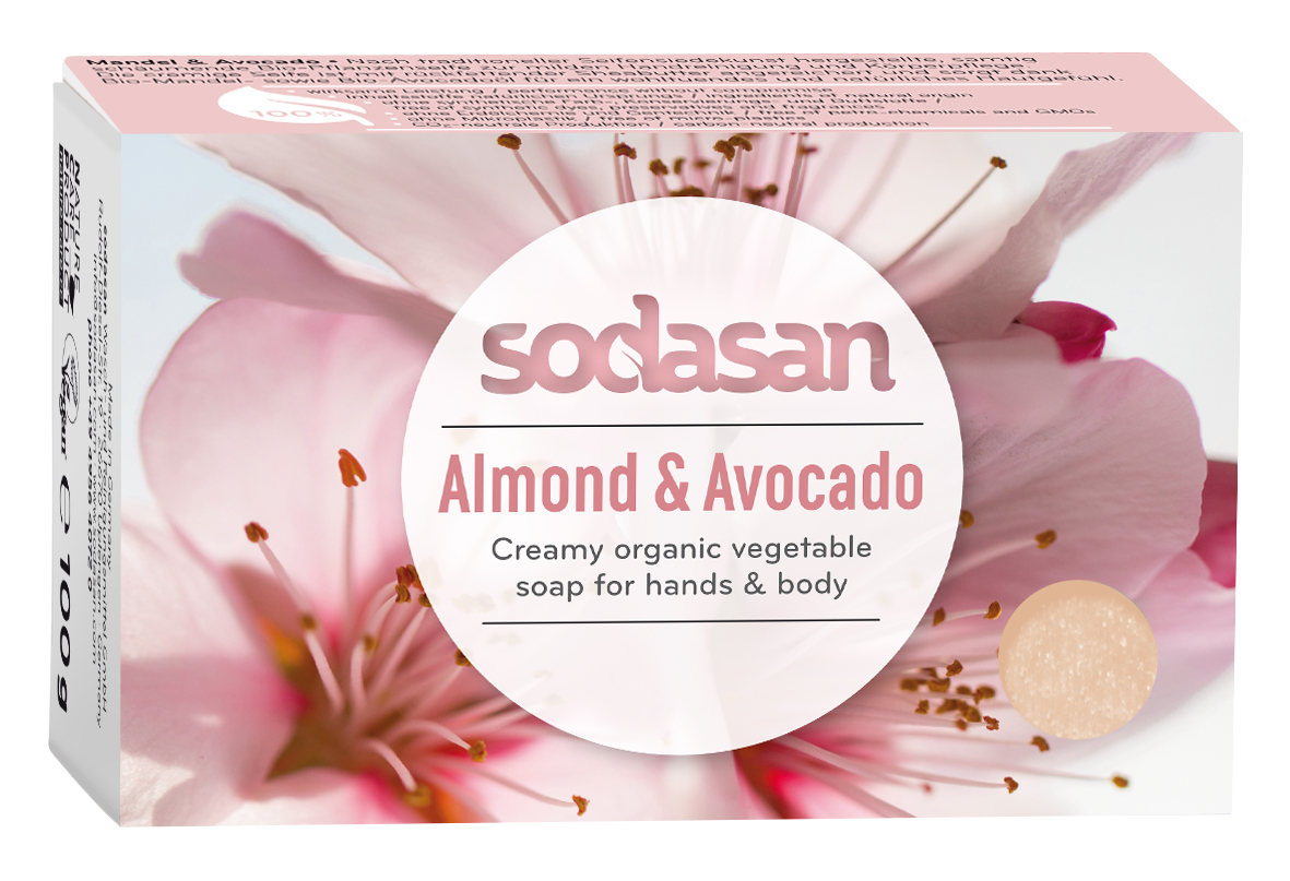Sodasan Mandel & Avokado Ekologisk Tvål 100 g