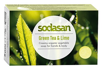 Sodasan Grönt Te & Lime Ekologisk Tvål 100 g