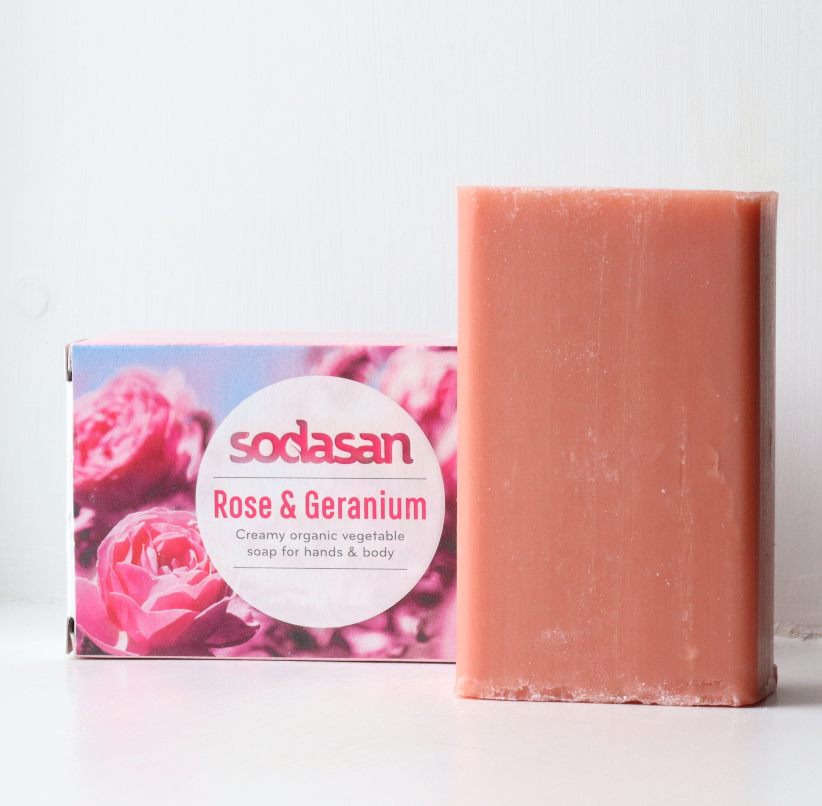 Sodasan Ekologisk Tvål Ros & Pelargon 100 g - 2