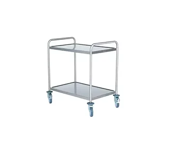Hallins - Storköksvagn - Rostfri - 2 Hyllor - Skivmått 570 x 1070 - Höjd 800/900 mm