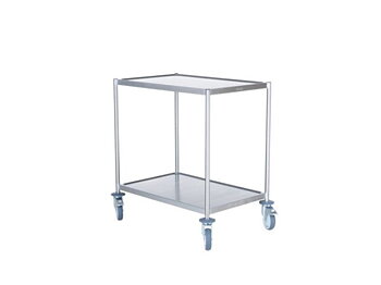 Hallins - Storköksvagn - Rostfri - 2 Hyllor - Skivmått 520 x 800 - Höjd 900 mm