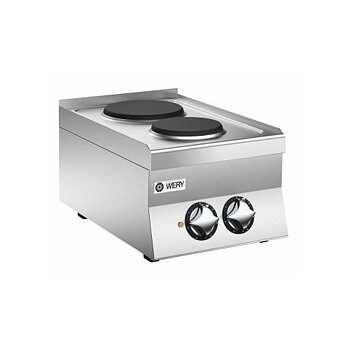 Wery PCE 64P - Spis - 2 plattor Ø220mm à 2,6 kW - 400 x 600 x 295 mm - 400V 2N~