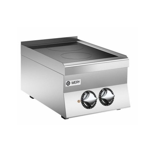Wery PCVE 64P - Glaskeramikspis - 2 zoner Ø220mm a´2,5 kW - 400 x 600 x 295 mm - 400V 3N~