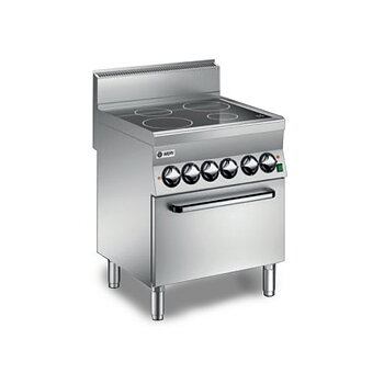Wery CFVE 67P - Glaskeramikspis/Ugn - 4 zoner Ø220mm à 2,5 kW - GN 1/1 varmluftsugn 4,2 kW - 700 x 650 x 900 mm - 400V 3N~