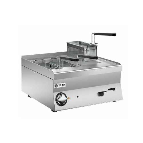 Wery CPE 66 - Pastakokeri - 28 liter bassäng, lös insatsbotten, lock - Tre st rostfria korgar CCP6 - 600 x 600 x 295 mm - 9,0 kW 400V 3N~