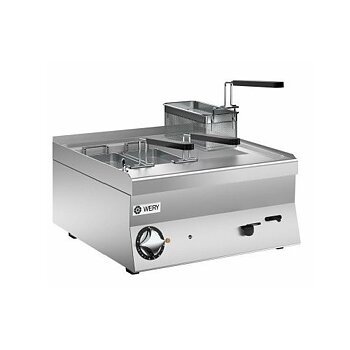 Wery CPE 66 - Pastakokeri - 28 liter bassäng, lös insatsbotten, lock - Tre st rostfria korgar CCP6 - 600 x 600 x 295 mm - 9,0 kW 400V 3N~