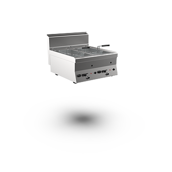 Wery FQG 66 - Gas Fritös - 2 x 8 liter - 2st korgar, 2st lock - 600 x 650 x 295 mm - 14,0 kW - CE-godkänd för 20 och 30 mbar