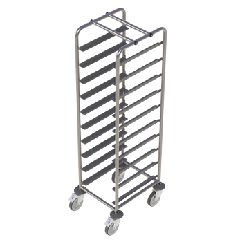Molins Brickvagn för 1x10 brickor dim 430x330 405x475x1540mm
