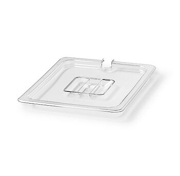 Transparent GN 1/2 lock med urtag för ösa