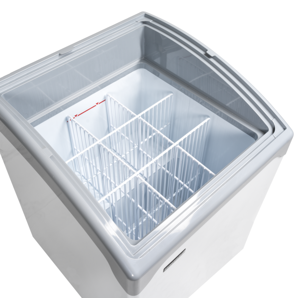 Tefcold - NIC101SCEB - Frysbox - 2 välvda skjutglas lock - 115 liter - 2