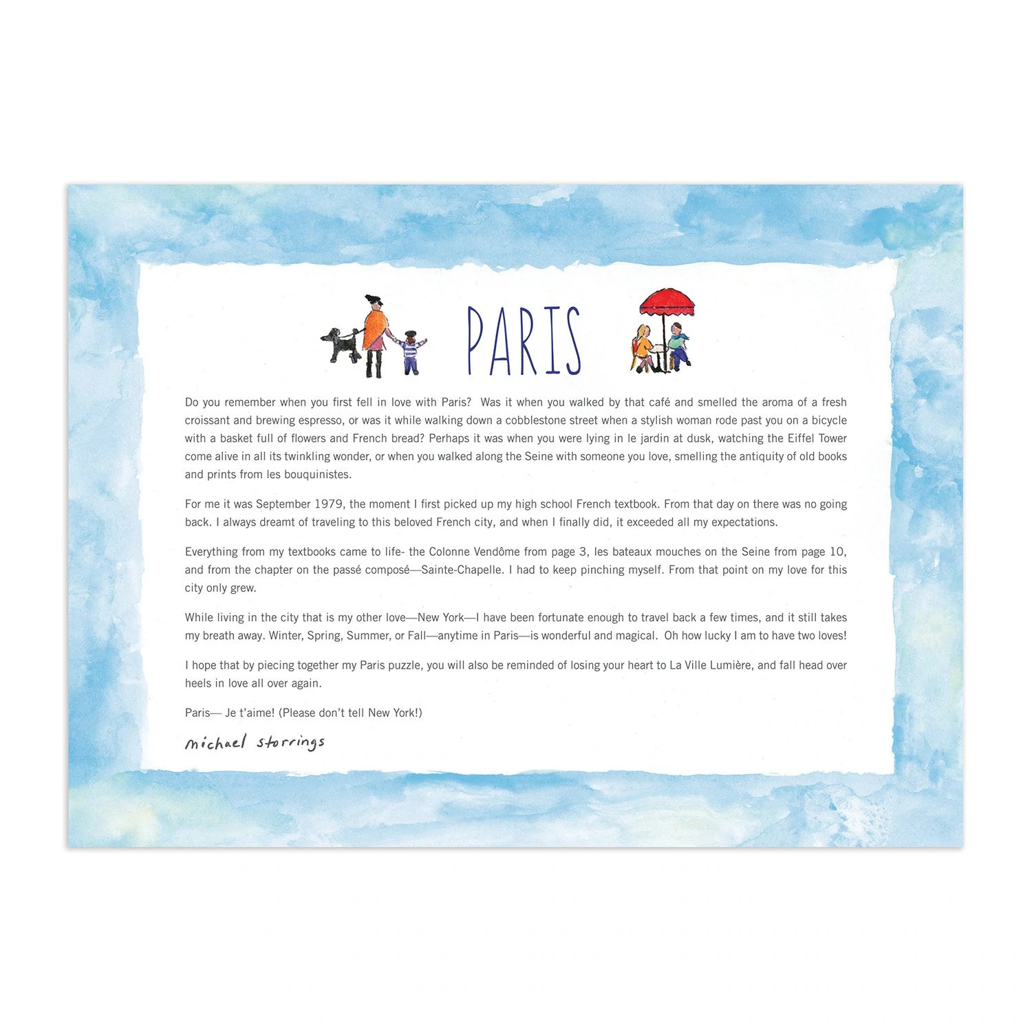 MICHAEL STORRINGS PARIS 1000 PIECE PUZZLE - 4