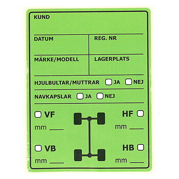 Däcketikett-set