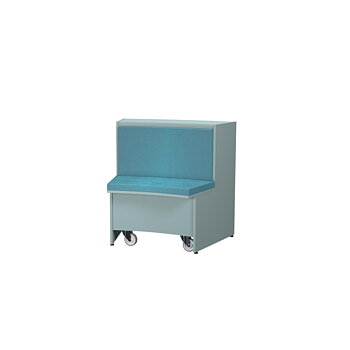 Atlas Soffa Insida H:950 – invändig soffmodul till Atlas hyllsystem med stoppad sits och rygg, anpassad för flexibla och inbjudande biblioteksytor.