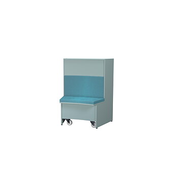 Atlas Soffa Insida H:1240 – invändig soffmodul till Atlas hyllsystem med stoppad sits och rygg, anpassad för flexibla och inbjudande biblioteksytor.