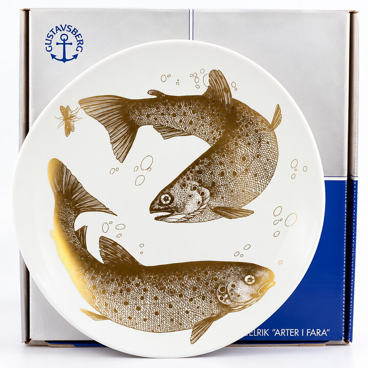 Paul Hoff (Endangered Species 1983) Brown Trout Collectors Wall Plate 25 cm <with Box> [Sample Images]