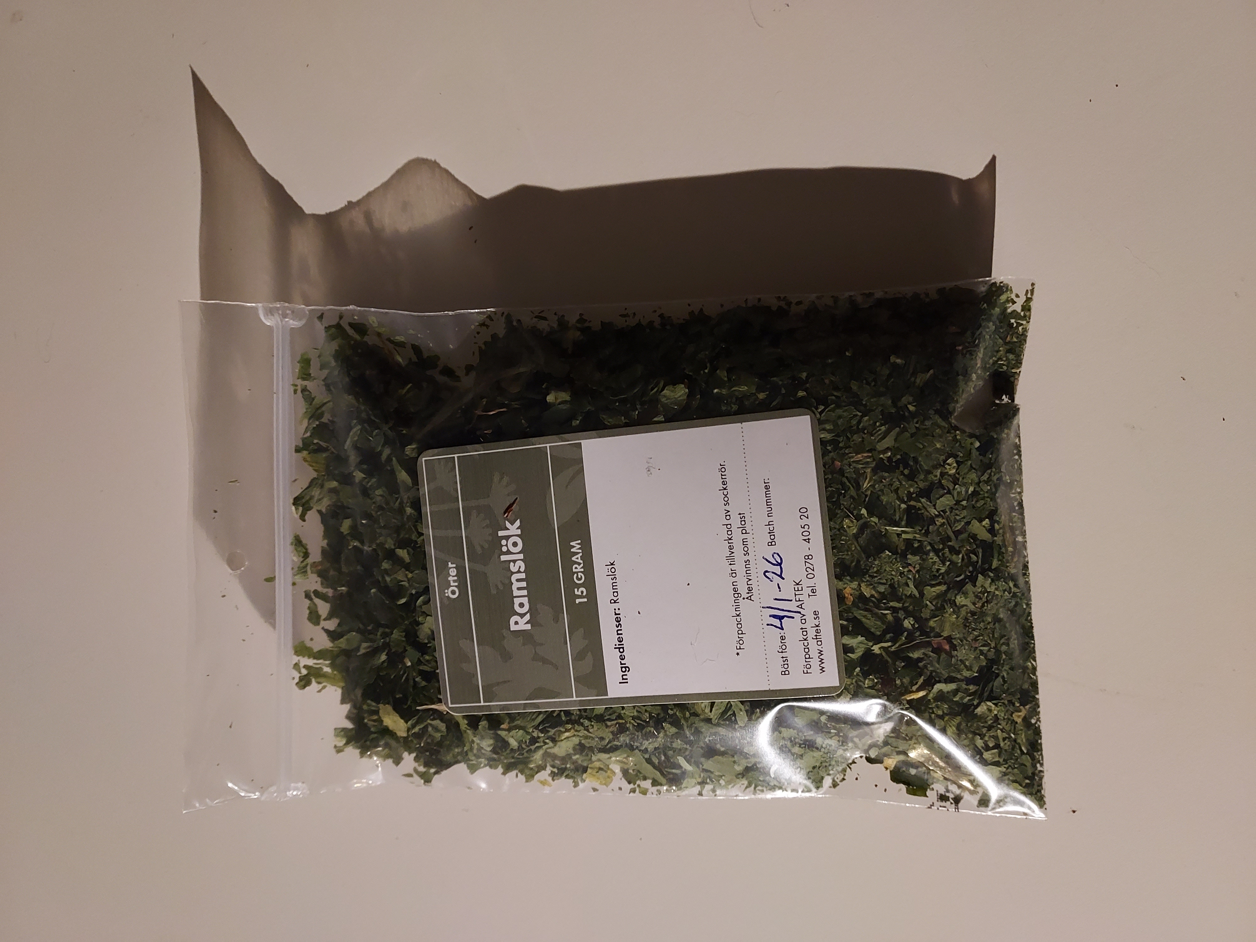 Krydda, Torkad ramslök, 15g, Aftek