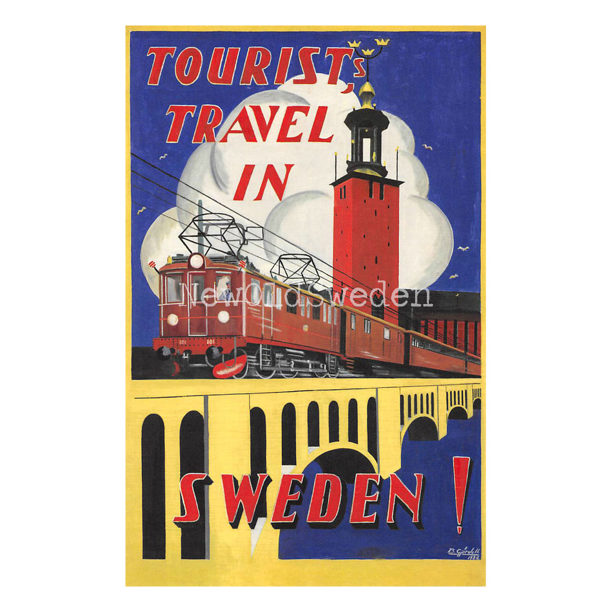 TOURIST TRAVEL IN SWEDEN - 1932 - Vykort 12 x 18 cm - 4