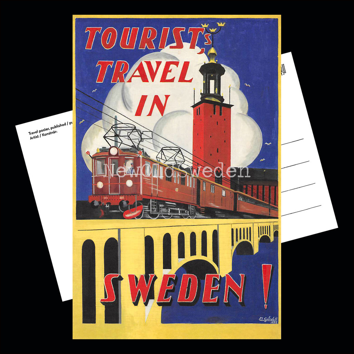 TOURIST TRAVEL IN SWEDEN - 1932 - Vykort 12 x 18 cm - 3