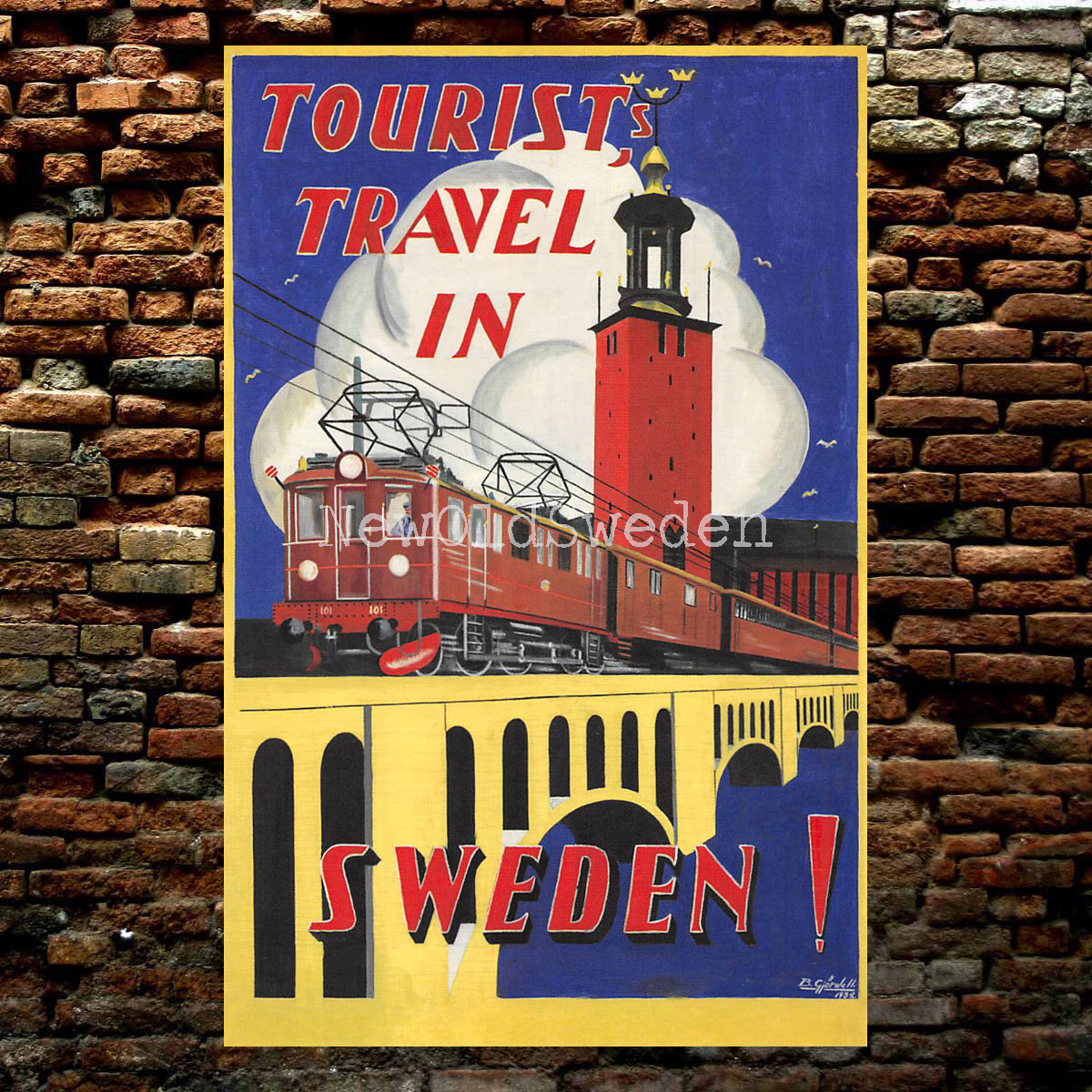 TOURIST TRAVEL IN SWEDEN - 1932 - Vykort 12 x 18 cm - 2