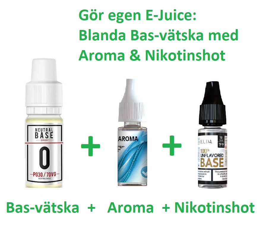 10 ML Nikotinfri Bas PG40 / VG60 - 2