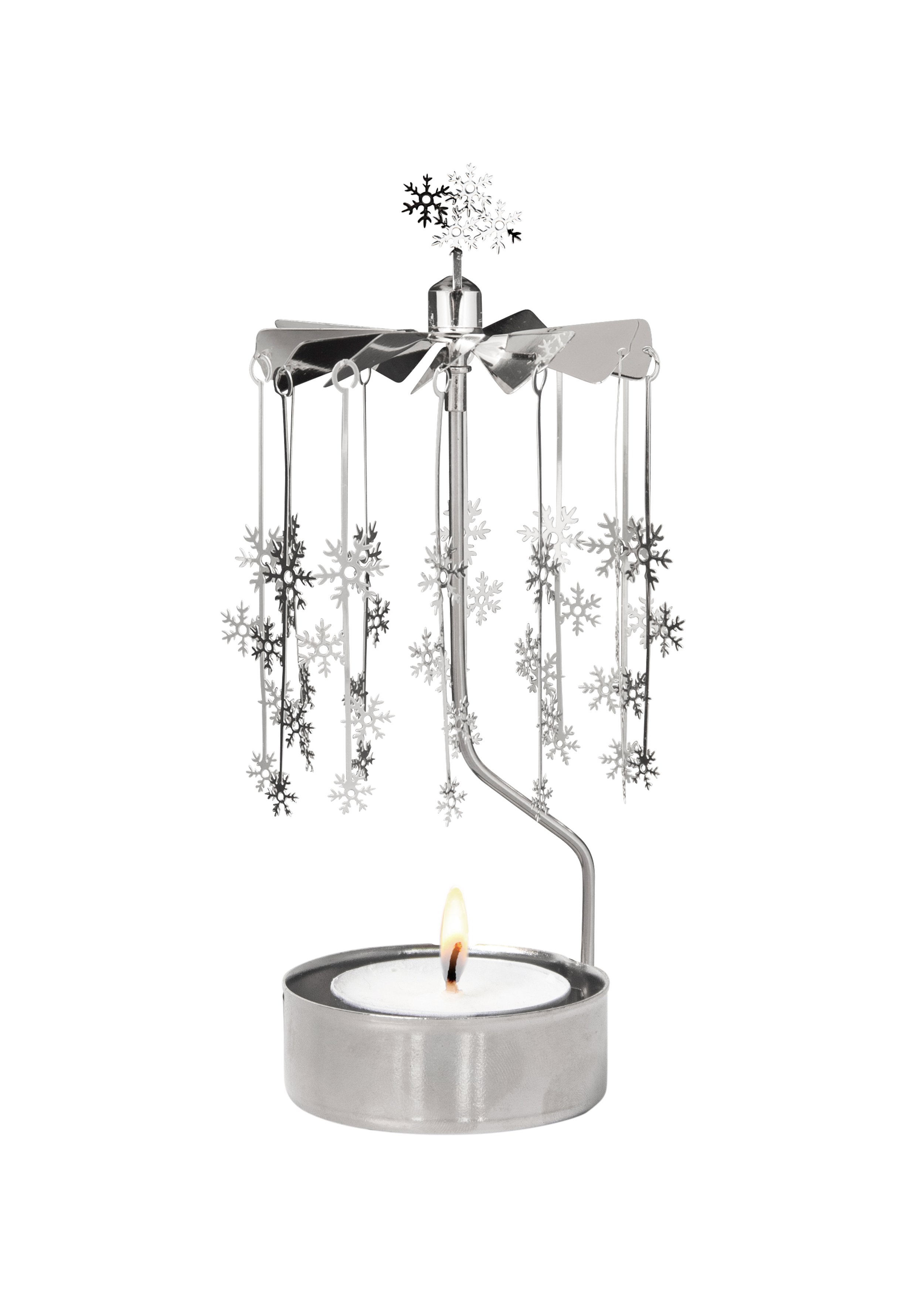 TEALIGHT SPINNER SMALL SNOWFLAKES - 3