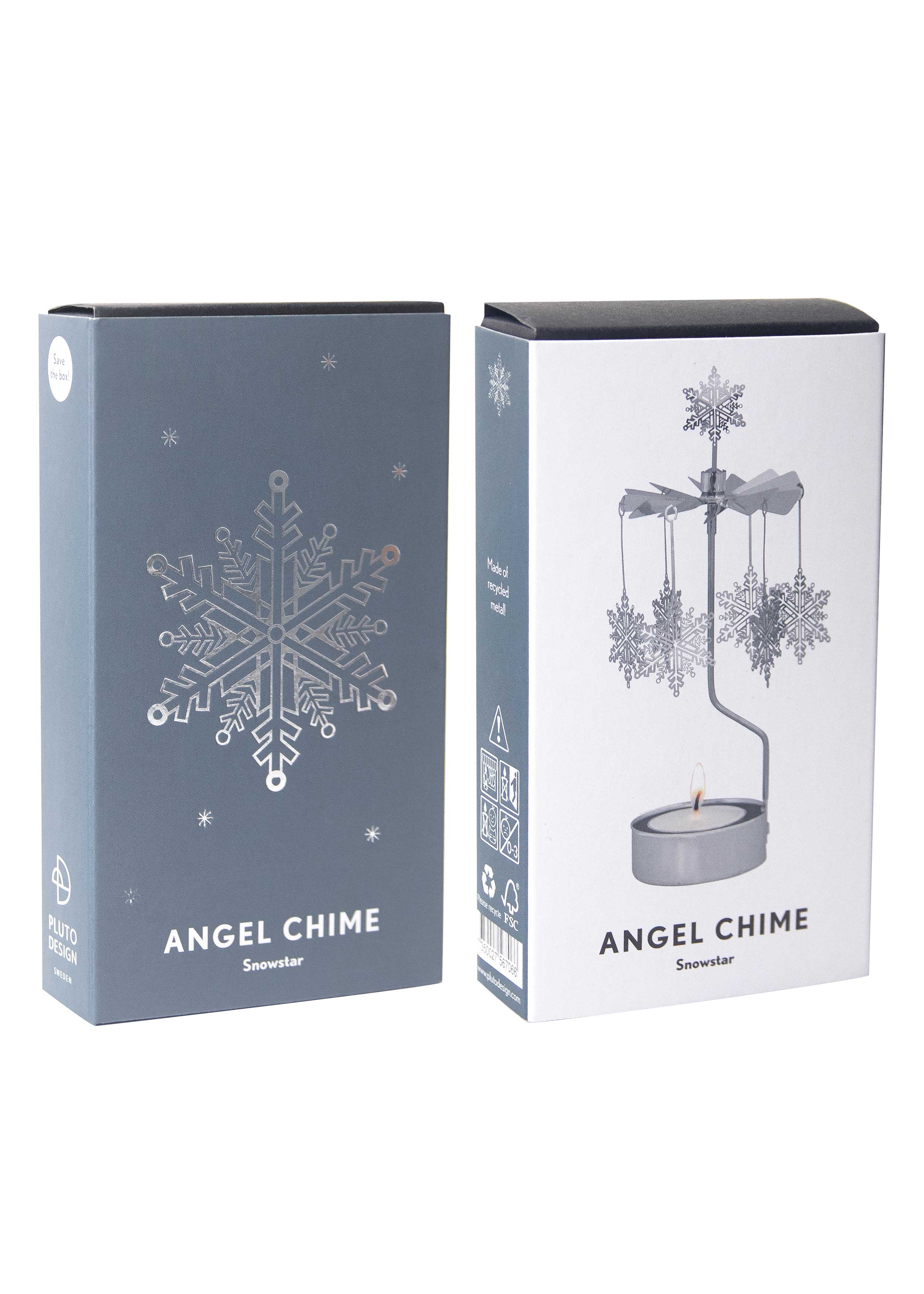 TEALIGHT SPINNER SNOW STAR