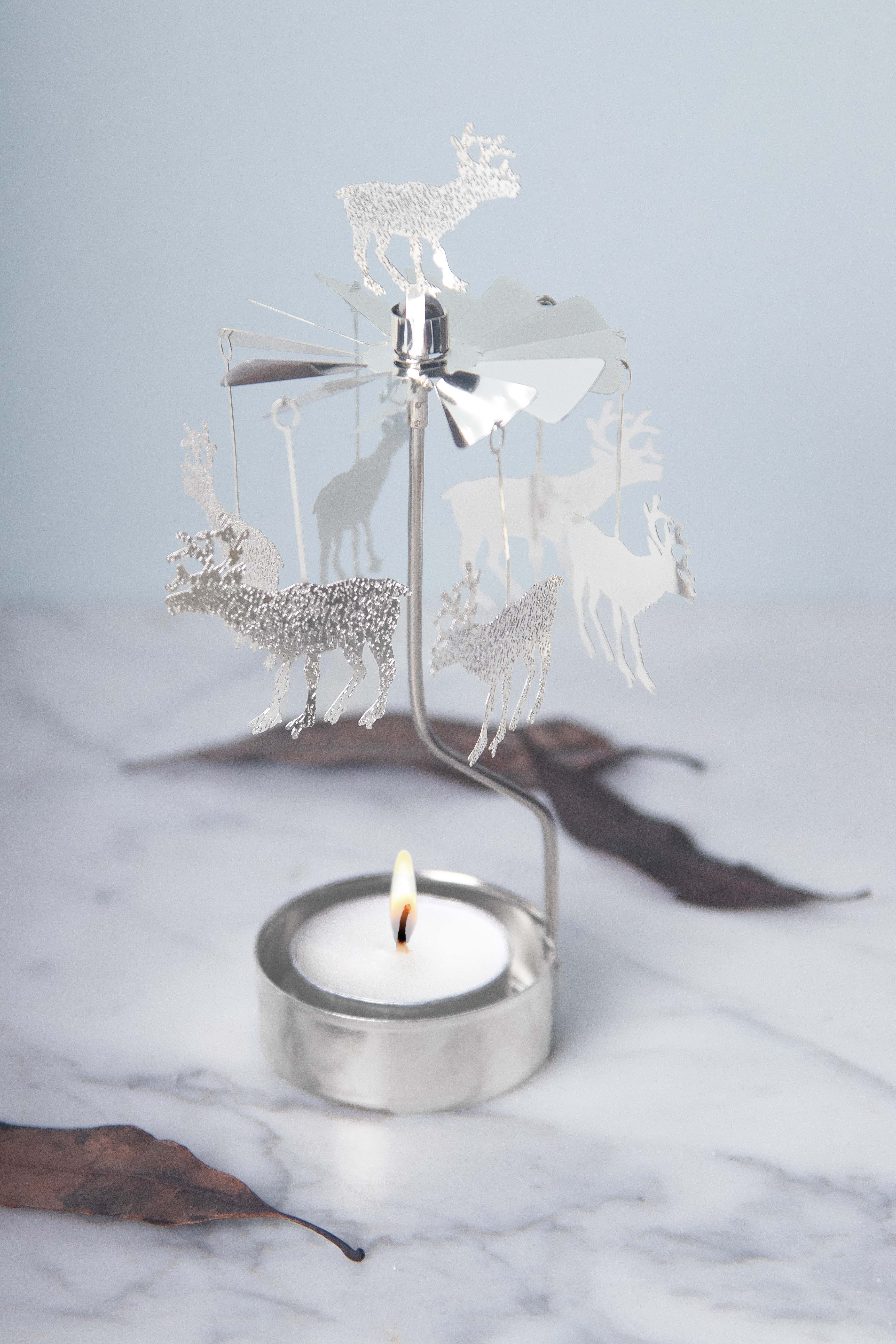 TEALIGHT SPINNER REINDEER
