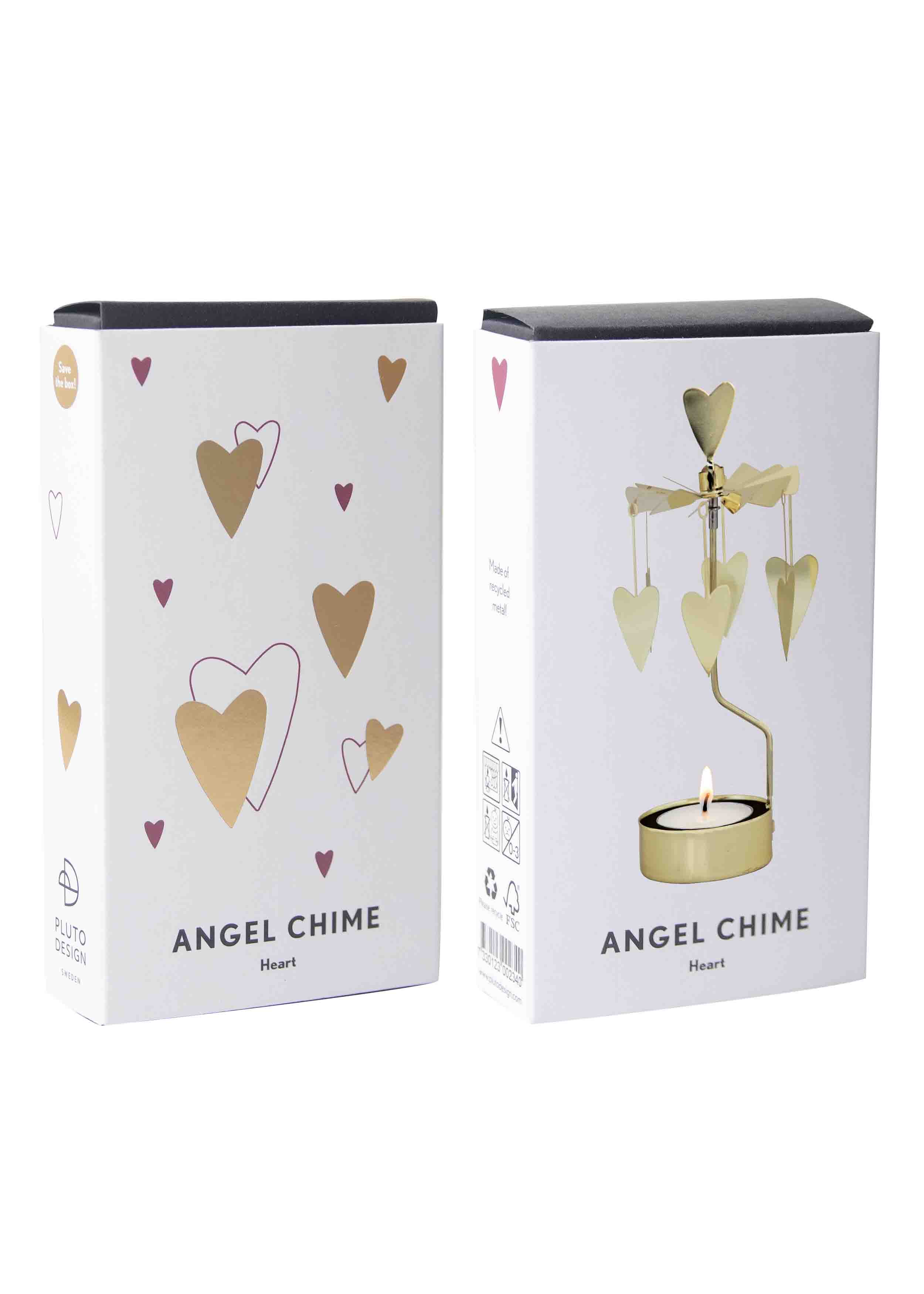 TEALIGHT SPINNER HEART GOLD - 3