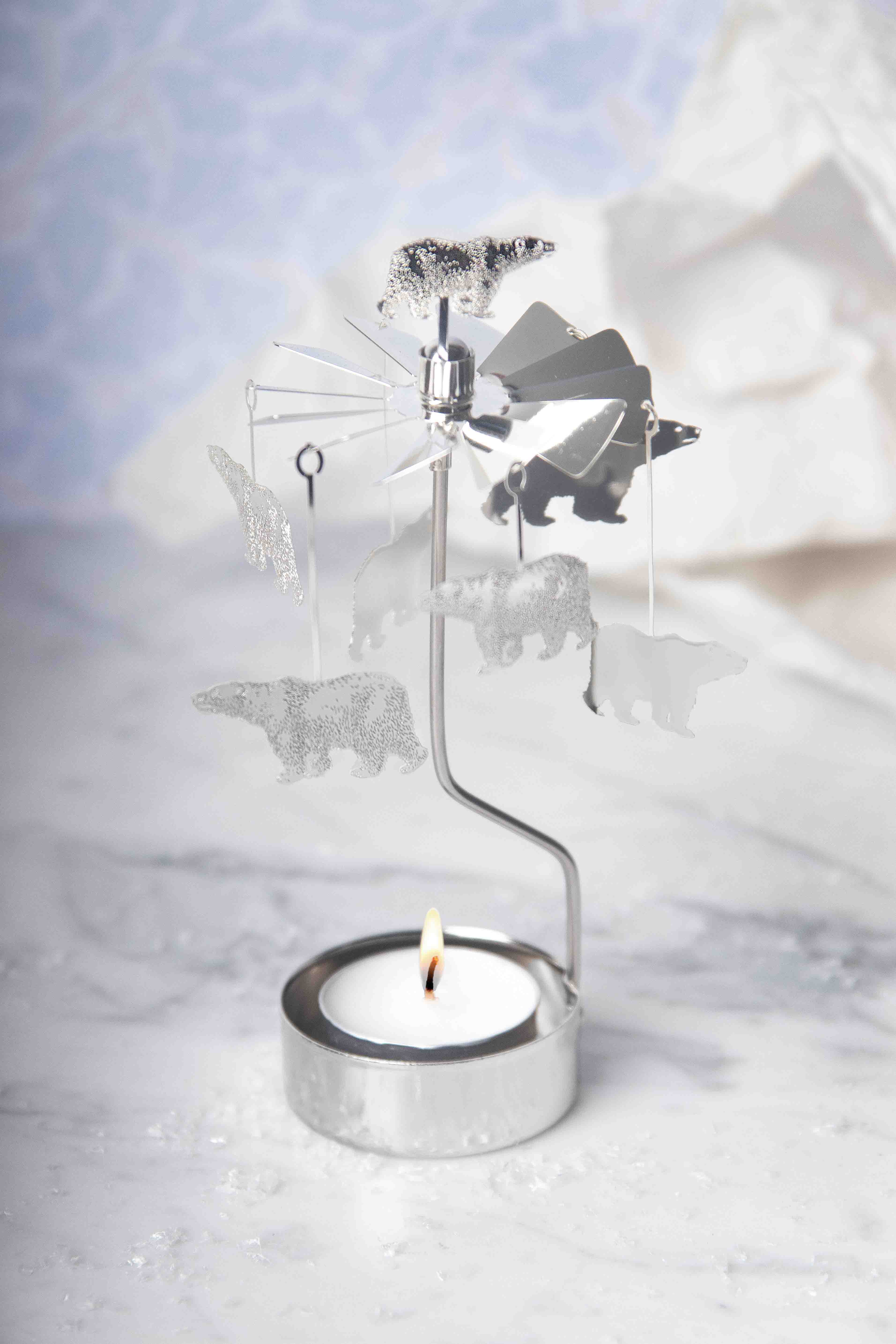 ROTARY CANDLE HOLDER POLAR BEAR - Pluto Design Retailers