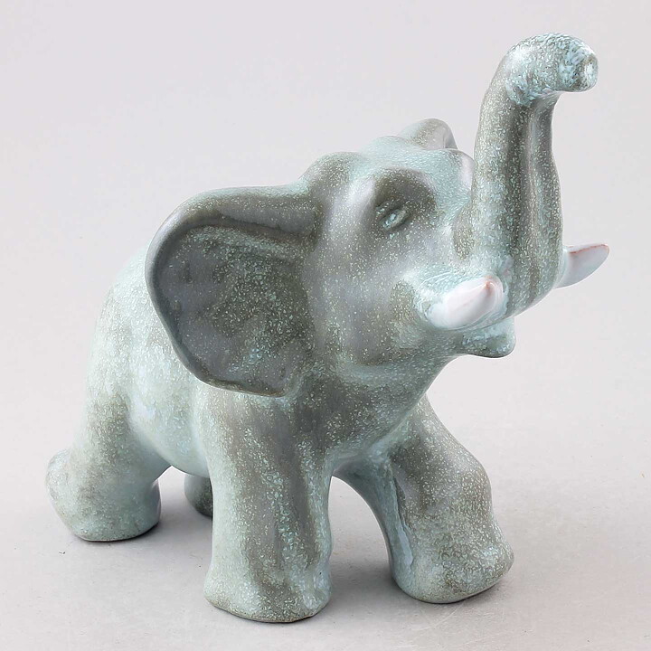 Vicke Lindstrand (1944) Iconic Gray Elephant (24 cm)