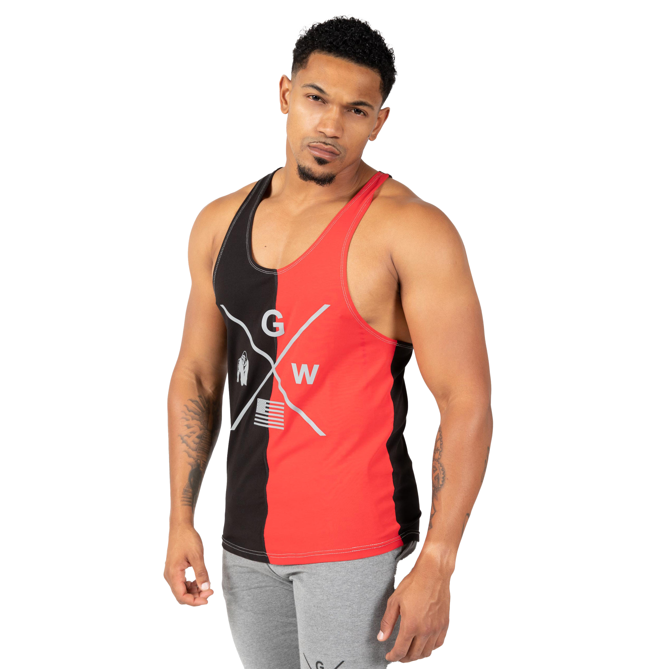 Sterling Stringer Tank Top, black/red