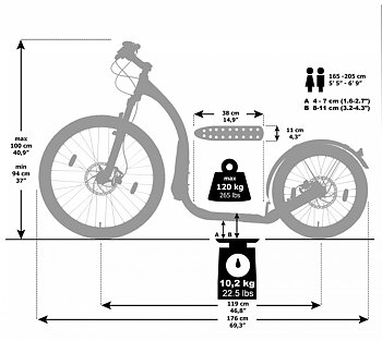 KICKBIKE sparkcykel CROSS FIX Black