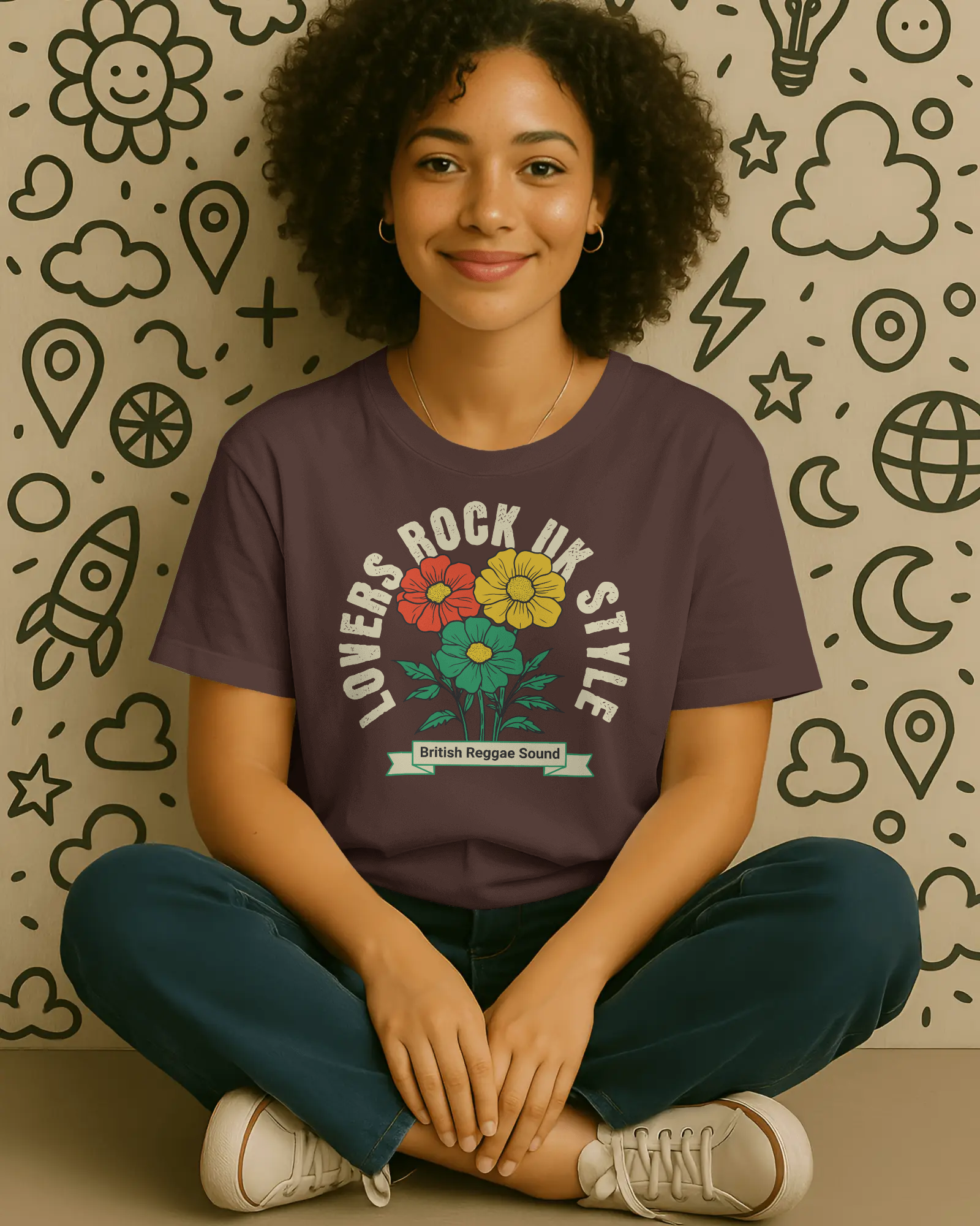 Lovers Rock T-shirt Dark Chocolate