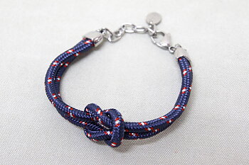 Reef knot bracelet with Anchor Pendant